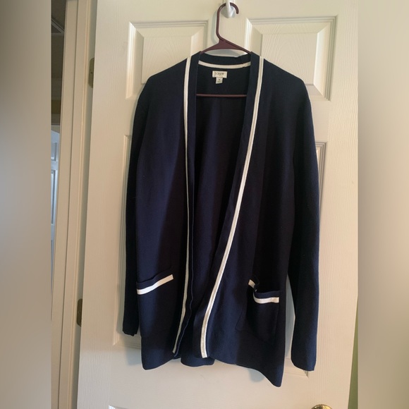 J-Crew Factory Navy Blue Cardigan - Picture 1 of 4